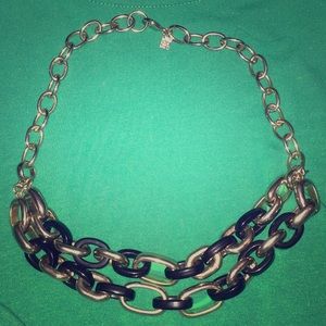 Banana Republic black and gold chain link necklace