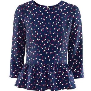 H&M dotted peplum top