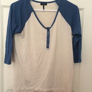 Blue baseball tee