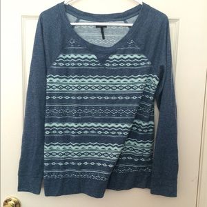 Aztec blue and green sweater