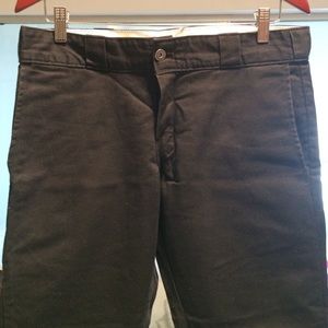 DICKIES black skinny straight work pants, 32x30