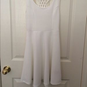 White racer back dress