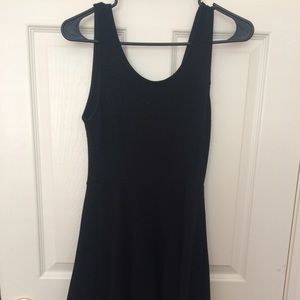 black skater dress