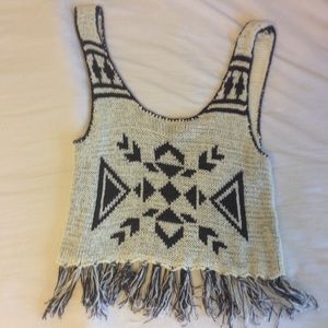 Native print tank top