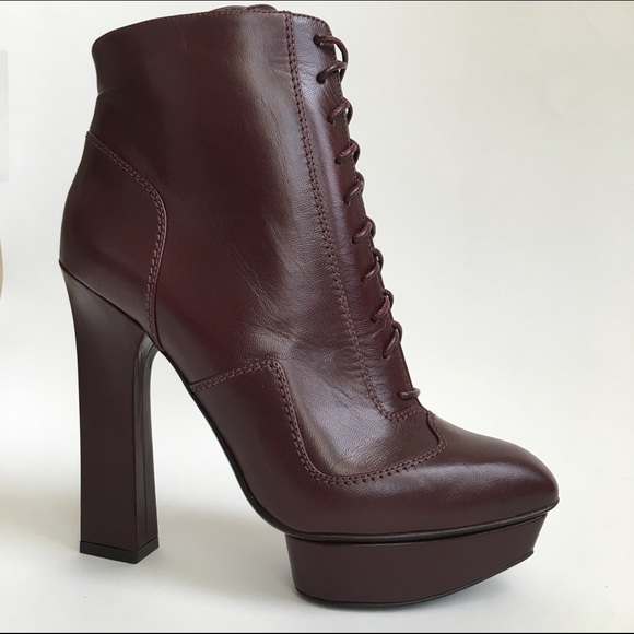 Alexander McQueen Leather Mid-Calf Geo Bootie 39.5 - Picture 2 of 4