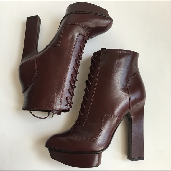Alexander McQueen Leather Mid-Calf Geo Bootie 39.5 - Picture 3 of 4