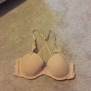 Nude racer back bra