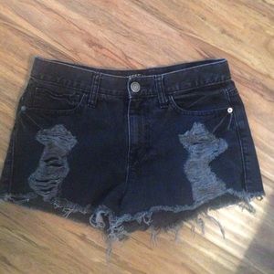 Express cut off denim shorts