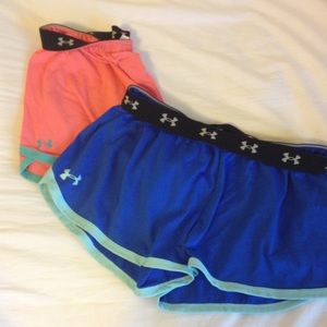 2 pairs of under armor shorts