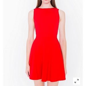 Red ponte skater dress
