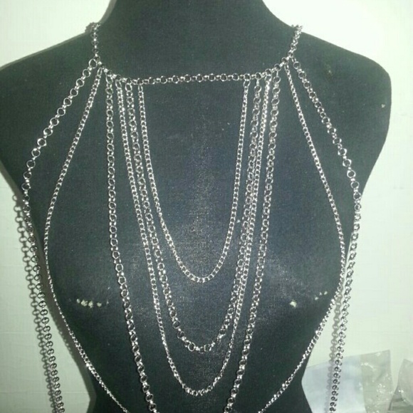 Silver Women's Body Chain