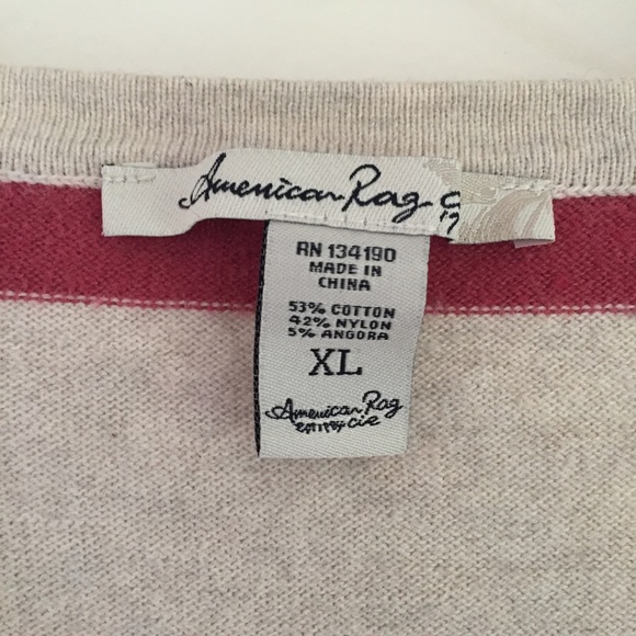 PRICE DROP⚡️American Rag Striped V Neck Sweater XL - Picture 2 of 2