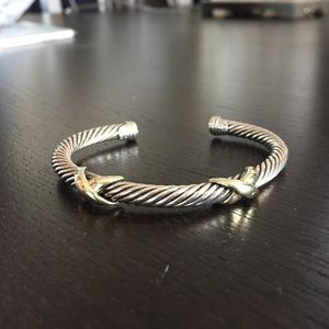 David Yurman gold & silver cable bracelet