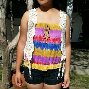 Tube top and short crochet vest bundle