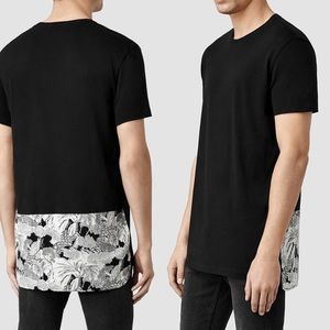 All Saints Black Tee w Detail