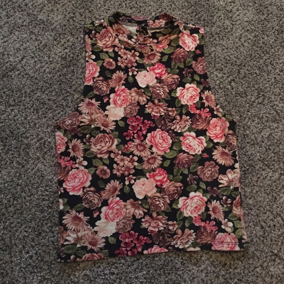 Floral Mock Neck Top