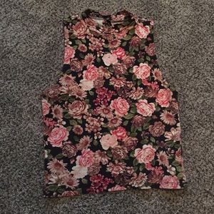 Floral Mock Neck Top