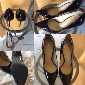 KELSI DAGGER EVAN POINTED TOE BLACK PATENT