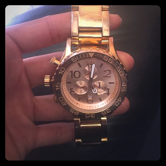 Nixon 42-20 CHRONO 200M stainless steal rose gold - Picture 1 of 4