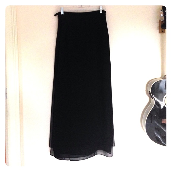 Floor length skirt with slit