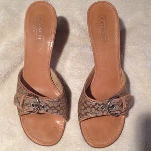Coach heeled sandals