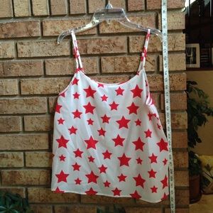 Red stars tank top