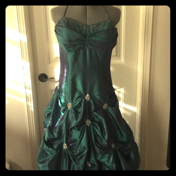 Turquoise ball gown