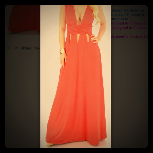 New Red Goddess Cutout Maxi Dress S - Picture 1 of 3
