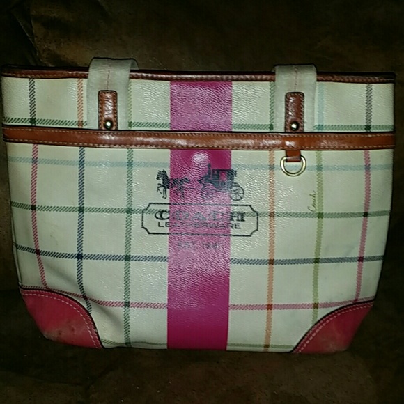 Authentic Coach Tattersal Stripe Chelsea