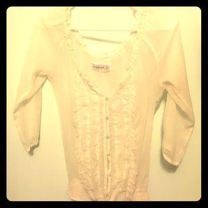 White Abercrombie Sheer Blouse