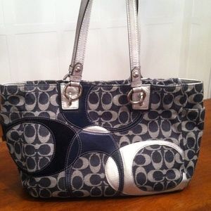 Great blue/silver coach