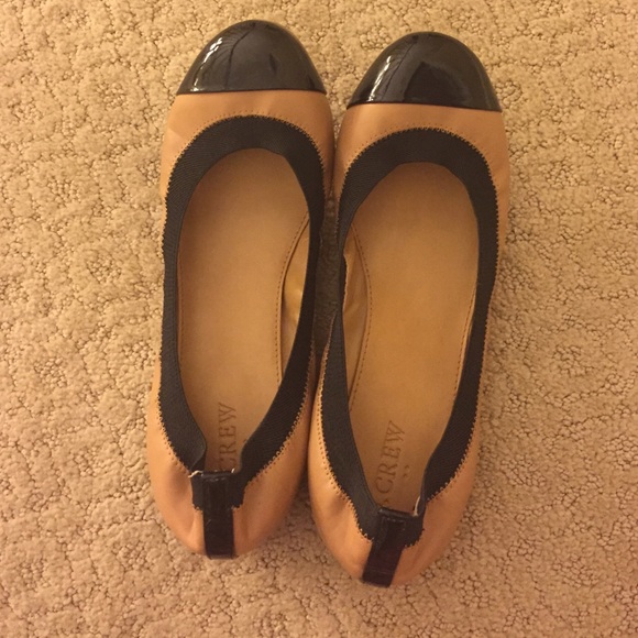 J. Crew cap toe leather flats