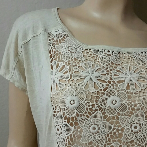 Sold Cute Crochet Tan Color Top - Picture 2 of 3