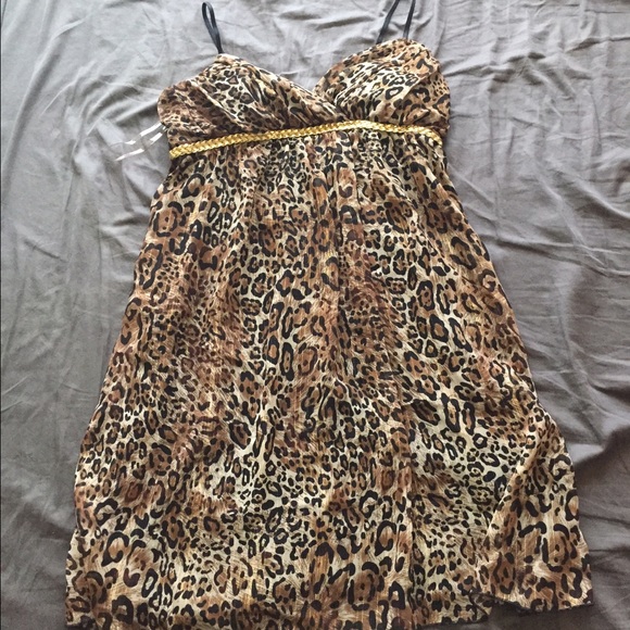 Animal print mini dress