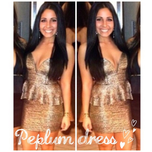 Dresses & Skirts - Peplum low cut dress