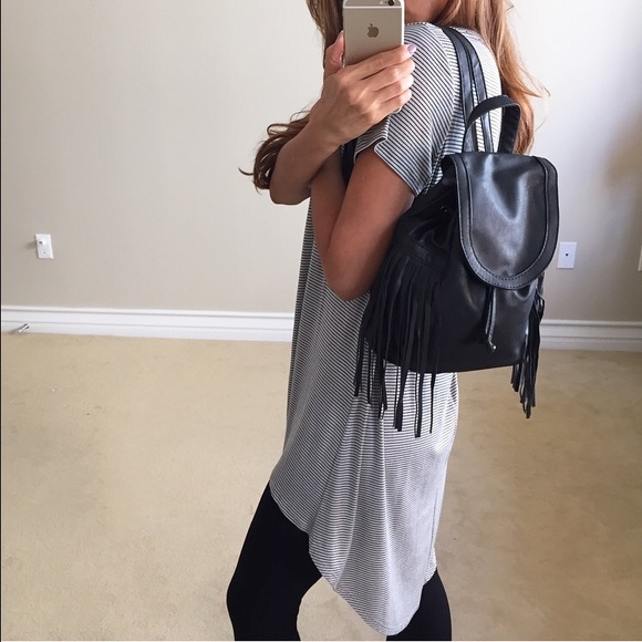 • SOLD • Striped Tunic Tee L - Picture 2 of 4