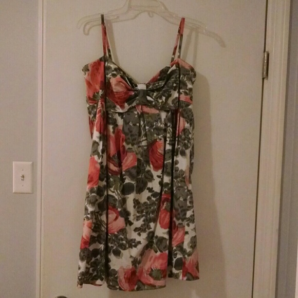 *Sold on Mercari* Pink and Gray Floral Dress