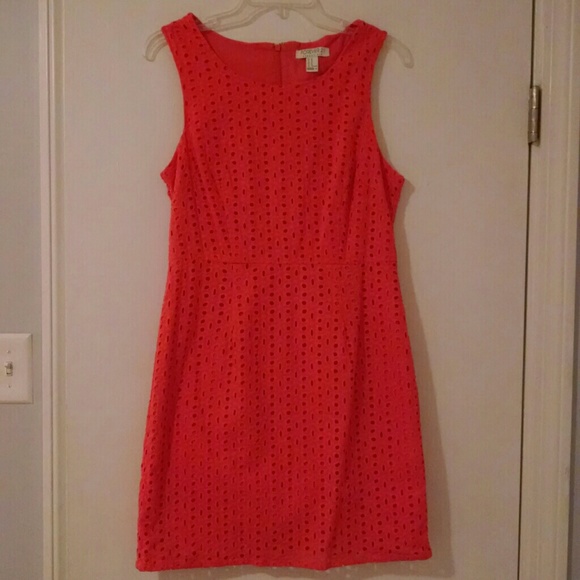 *Sold on Mercari* Coral Eyelet Dress NWT