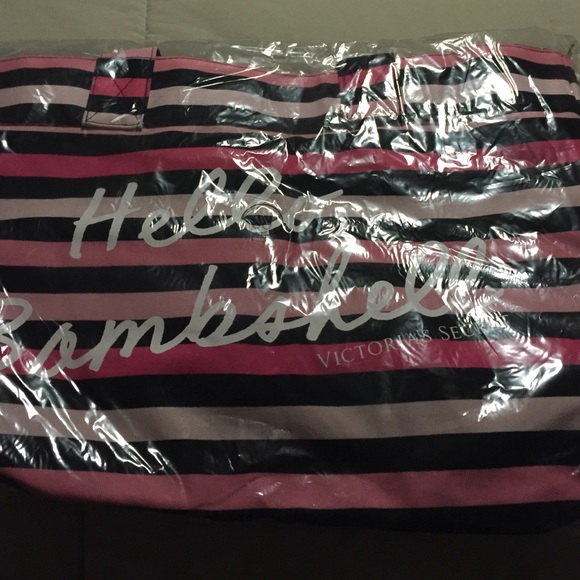 Gorgeous dark pink light pink and black tote