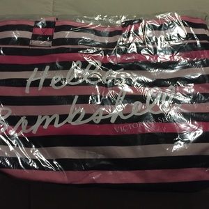 Gorgeous dark pink light pink and black tote