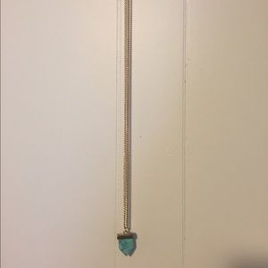 Long gold & turquoise necklace