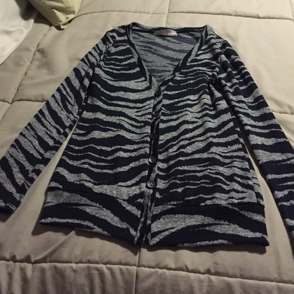 Super cute light zebra striped cardigan