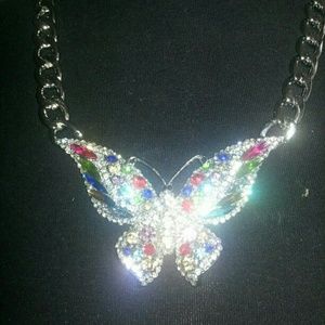 Silver butterfly Necklace