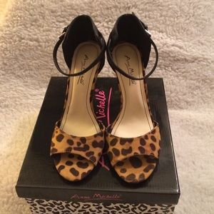Leopard Print Ankle Strap Heels