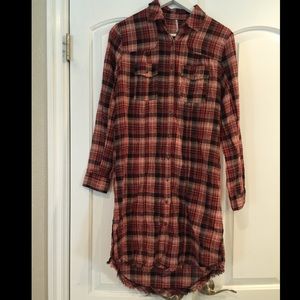 Free people plaid button down dress