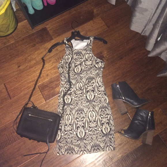 Boho print mini dress