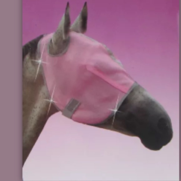 Western Pink Horse Fly Mask with ears Nwt