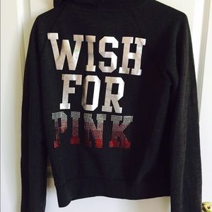 Victoria's Secret "Wish For Pink" Zip Up Hoddie