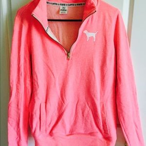 Victoria's Secret Pink Half Zip Sweatshirt