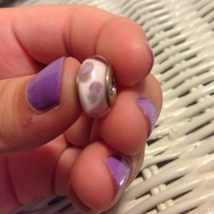 Clear with Pink Dots Pandora Charm Original